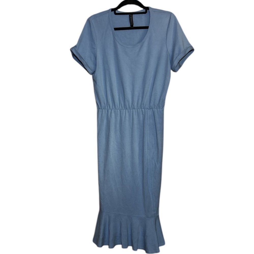 Caldwell Collection Blue Midi Dress with Elegant Design - Picture 4 of 7
